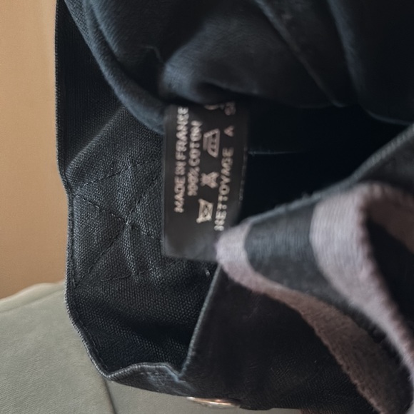 Hermes fourre tote bag black and grey canvas - Picture 4 of 8